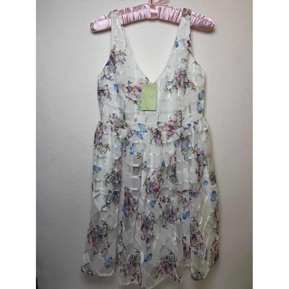 NEW ANTHROPOLOGIE Maeve Peony Garden Party Dress White Floral Size 6P NWT